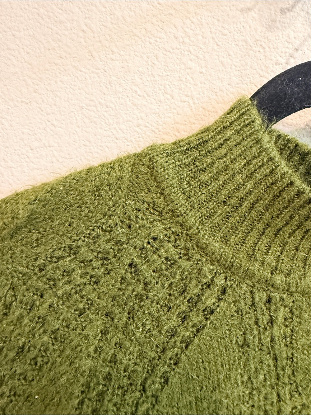 J.Crew Alpaca Blend Cable Knit Mockneck Sweater Olive Green Small - Picture 6 of 8